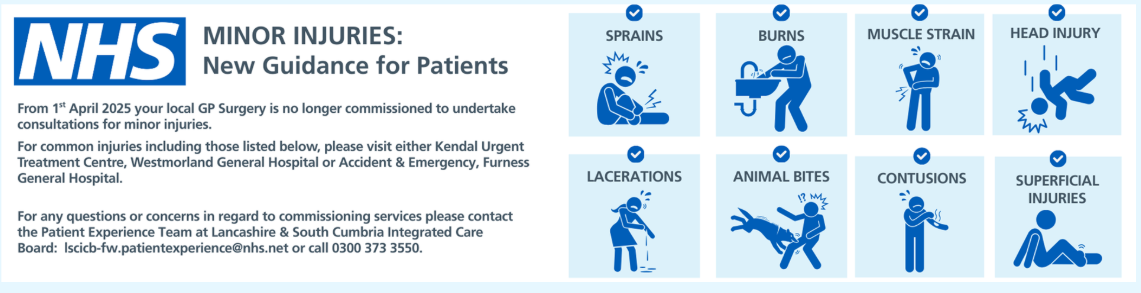 minor injuries update poster